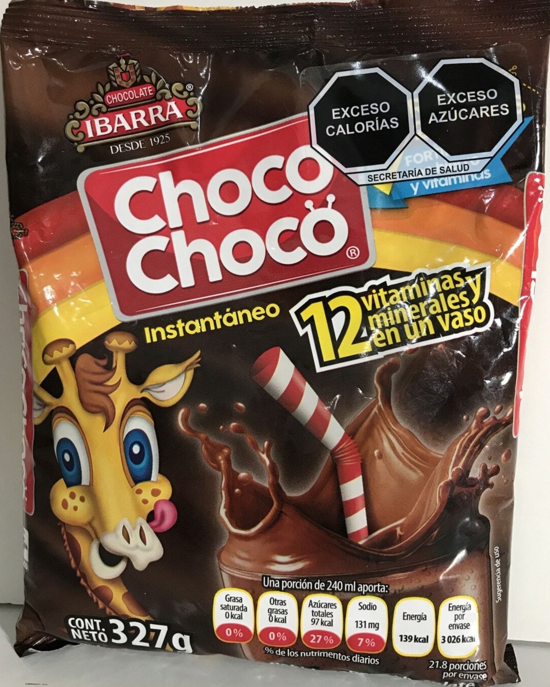 2-Pk Chocolate Ibarra Choco Chocó Instantaneo 327g/11.5oz Chocolate Drink Mix