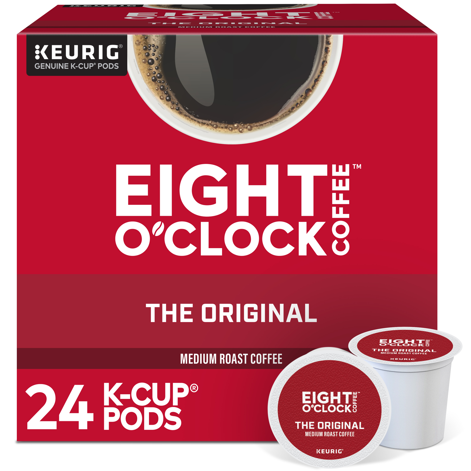 Eight O’Clock Coffee The Original Keurig K-Cup Pods, Medium Roast Coffee, 24ct
