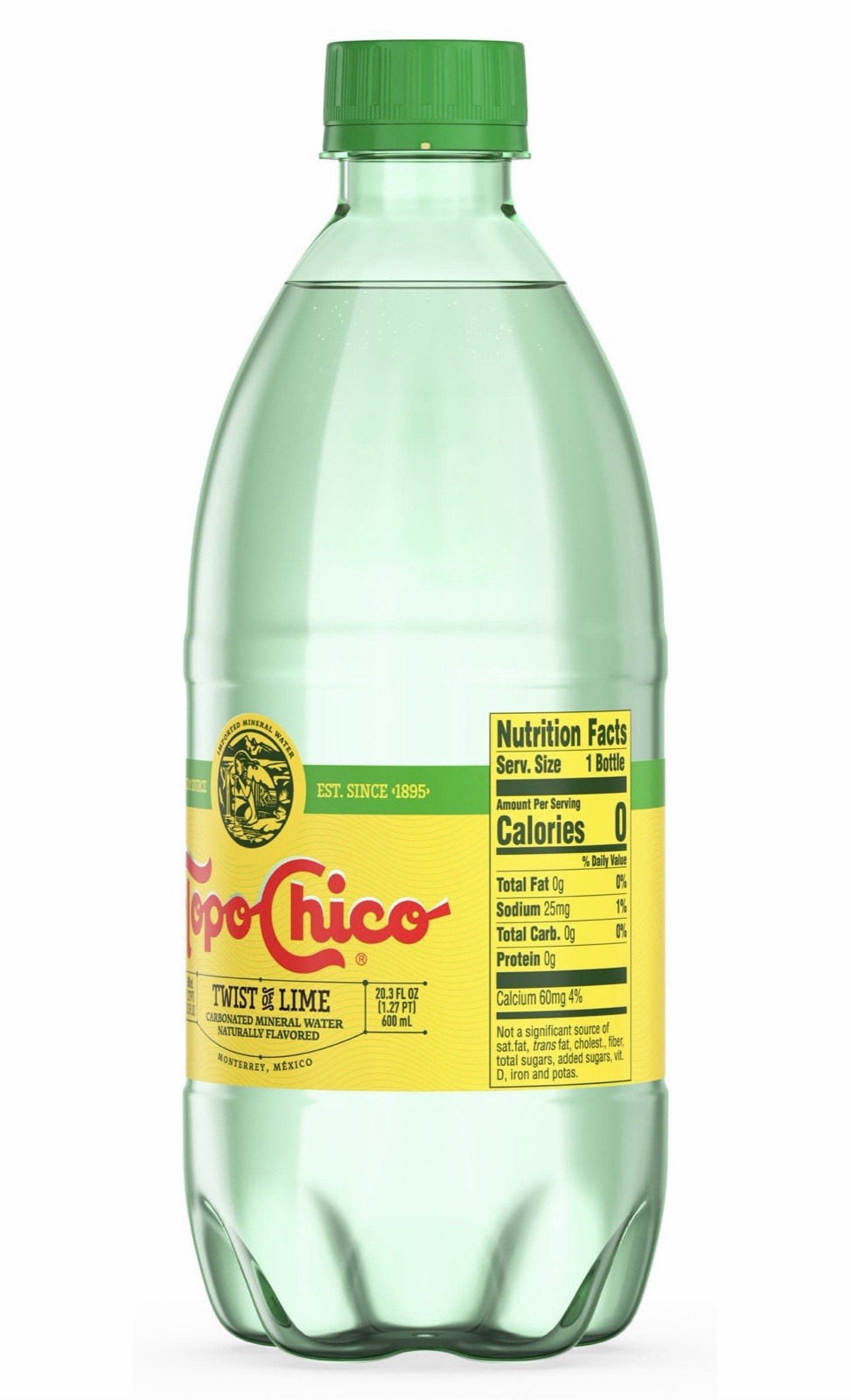 Lot Of 9 Topo Chico LIME Mineral Water 600 ML Bottle Sparkling Spring Water