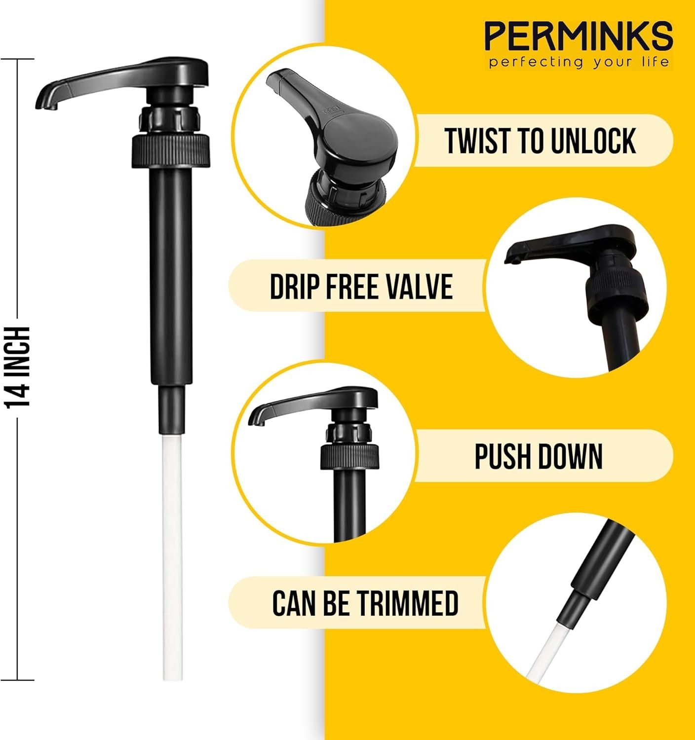 Versatile Syrup Pump: 25.4oz Black, Perfect for Coffee & Dessert Flavoring