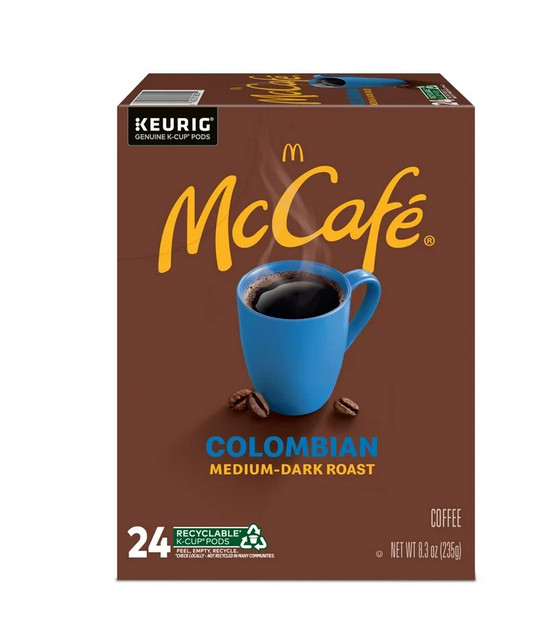 McCafe, Colombian Medium-Dark Roast K-Cup Coffee Pods, 24 Count