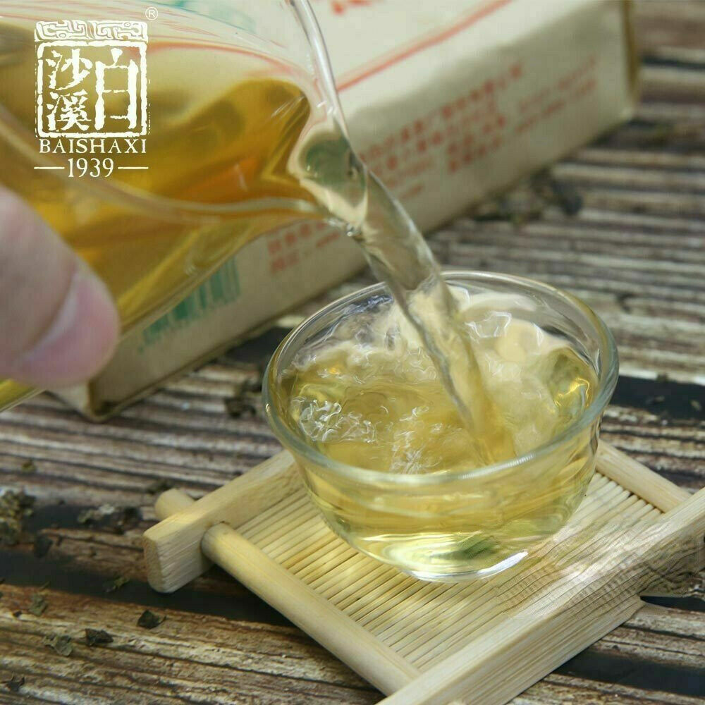 Anhua Baishaxi Dark Tea Golden Flower Original Fu Brick Tea 300g