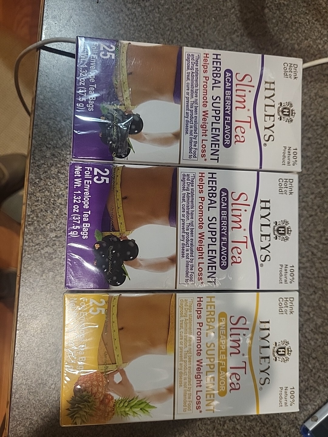 Slim Tea 2 Each Acai Berry 25 Tea Bags 1.32 oz (37.5 g) 1 Each Pineapple