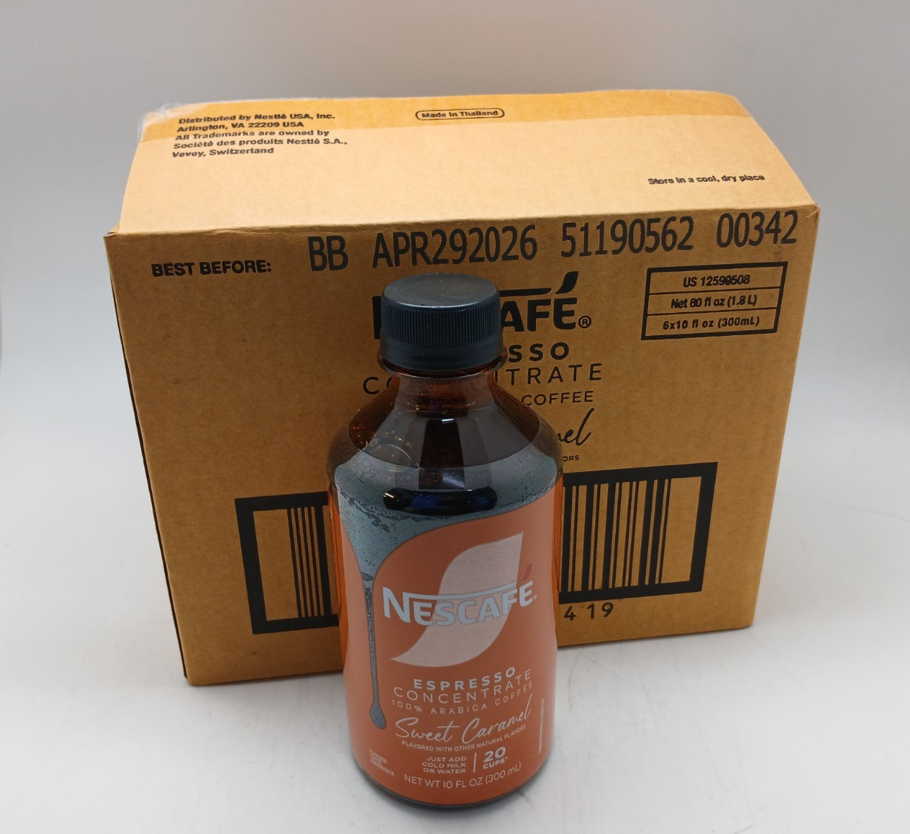 Nescafe Espresso Concentrate Caramel 6 Bottles 10 fl oz Iced Coffee Syrup