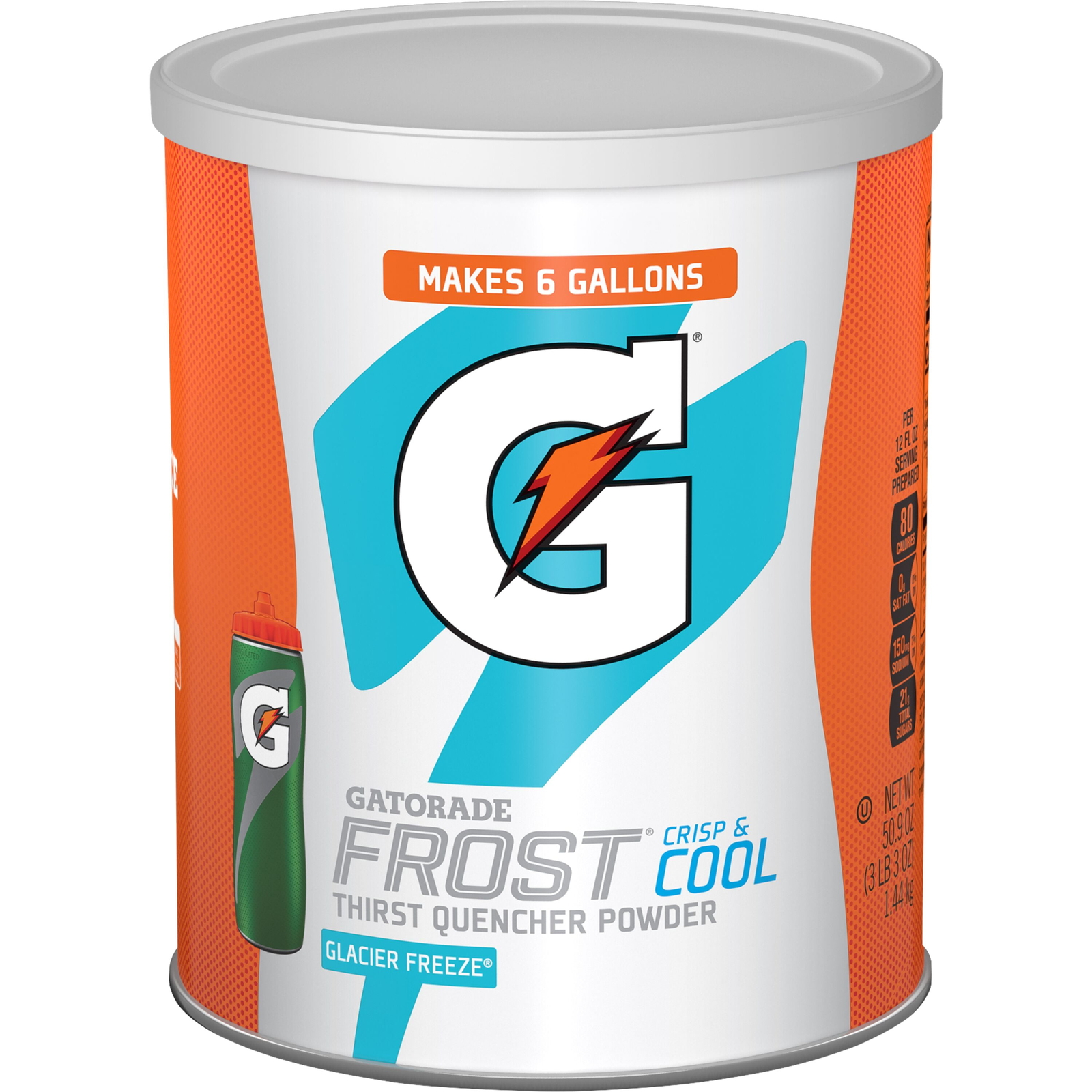 Frost Glacier Freeze Thirst Quencher Sports Drink Mix Powder, 51 oz Canister