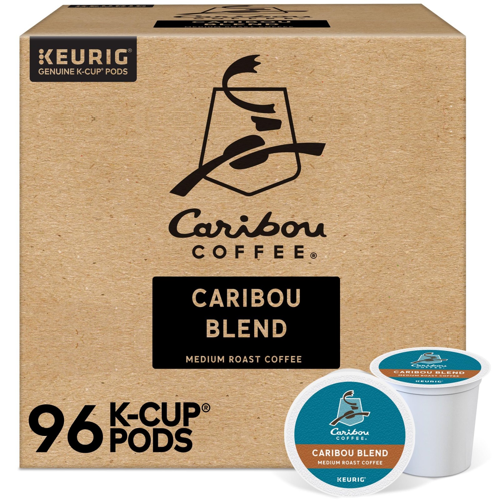 Caribou Coffee Caribou Blend Keurig Single-Serve K-Cup Pod Medium Roast 96 Count