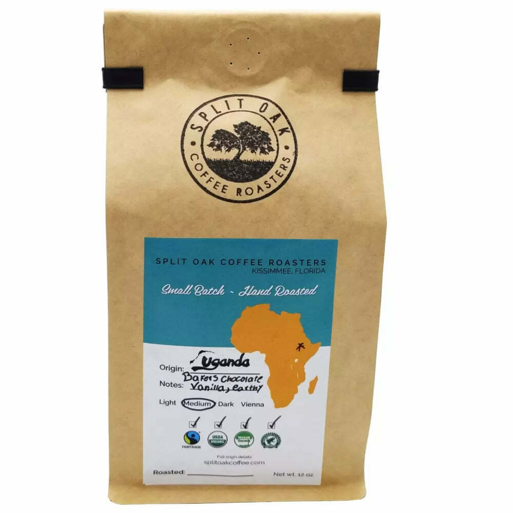 3 Pack Uganda Roasted Artisan Coffee Beans Organic 12oz, Espresso Arabica, Vanil