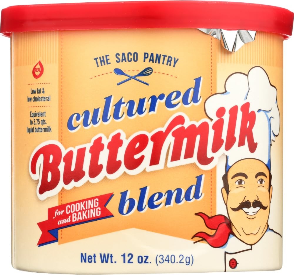 SACO Cultured Buttermilk Blend Powder 12 oz Tubs Case Box of 12 Units Exp 2030