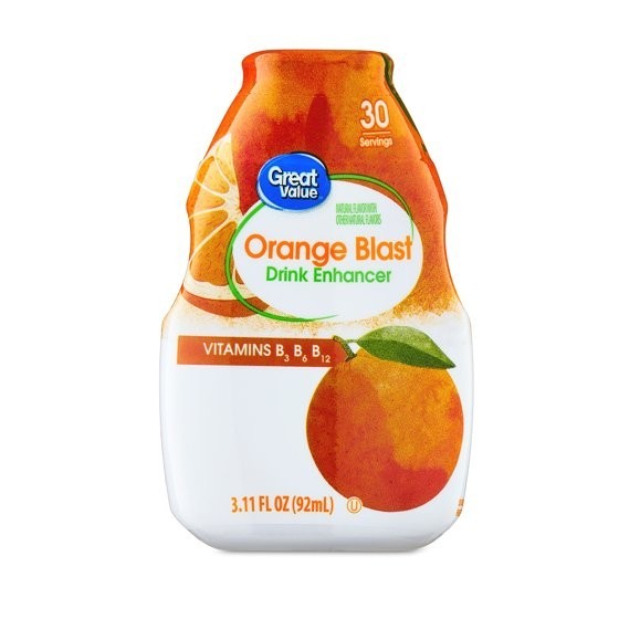 (2 pack) Great Value Orange Blast Water Drink Enhancer, 3.11 fl oz Bottle
