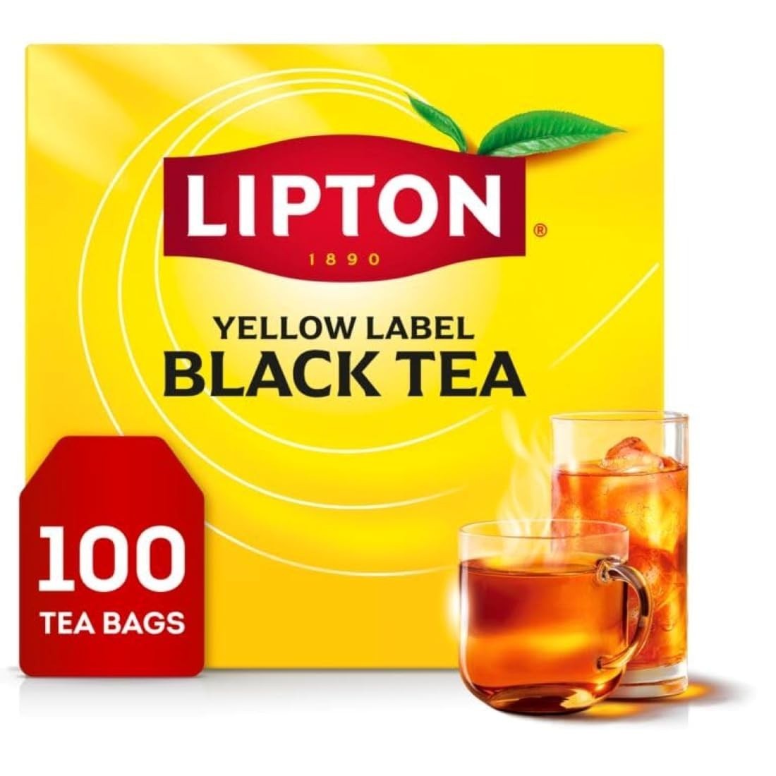 Indulge in Lipton Black Tea Bags – High Caffeine, 100 Bags for Anytime Enjoyment