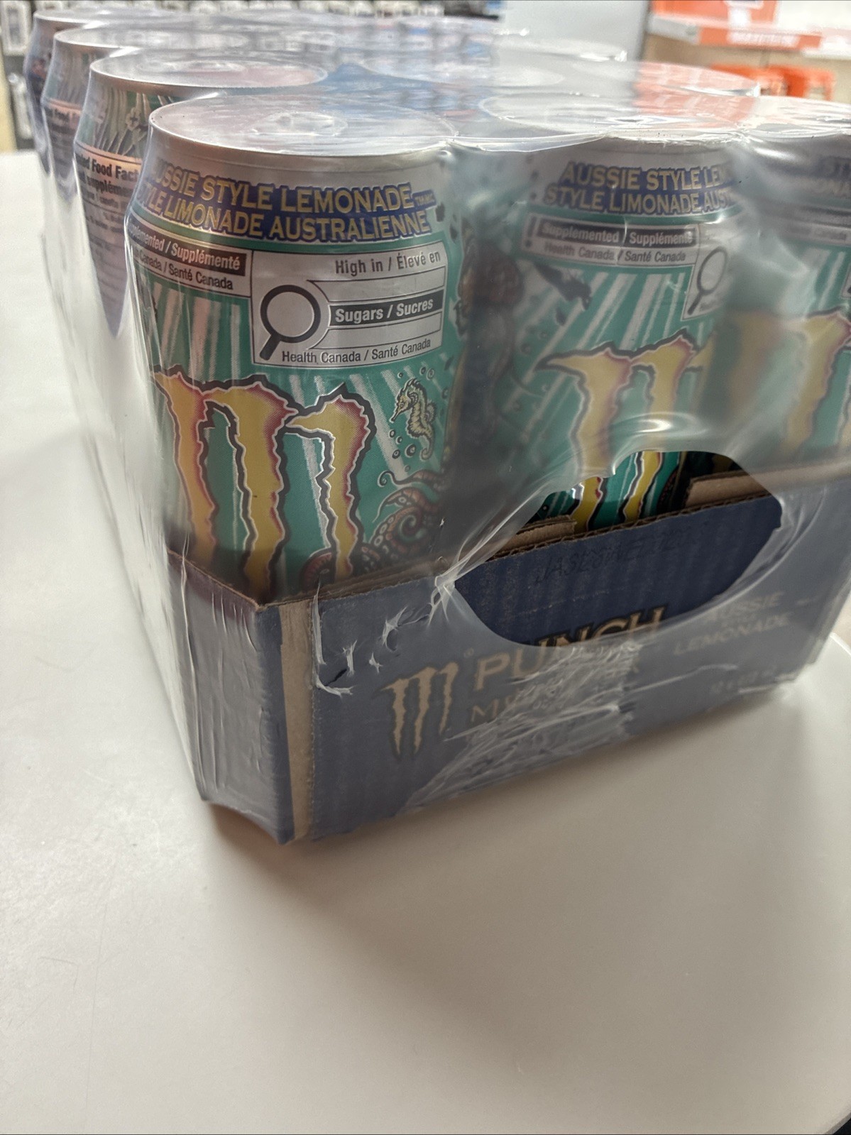 (12 Pack) Monster JUICE Exotic Aussie Style Lemonade Sports Energy Drink, 16 Oz