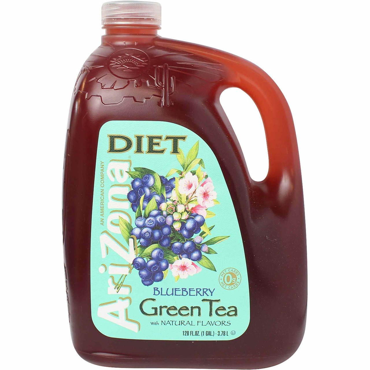 (1) AriZona DIET Blueberry Green Tea with Natural Flavors and ZERO Sugar 128 Oz