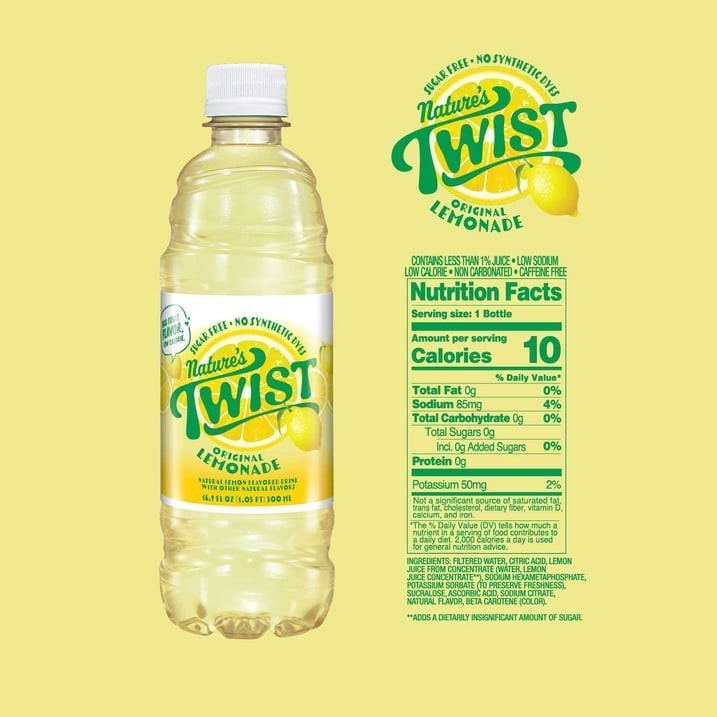 Nature’s Twist Sugar Free Lemonade Variety Pack 16.9 fl. oz 24 pk. FREE SHIPPING