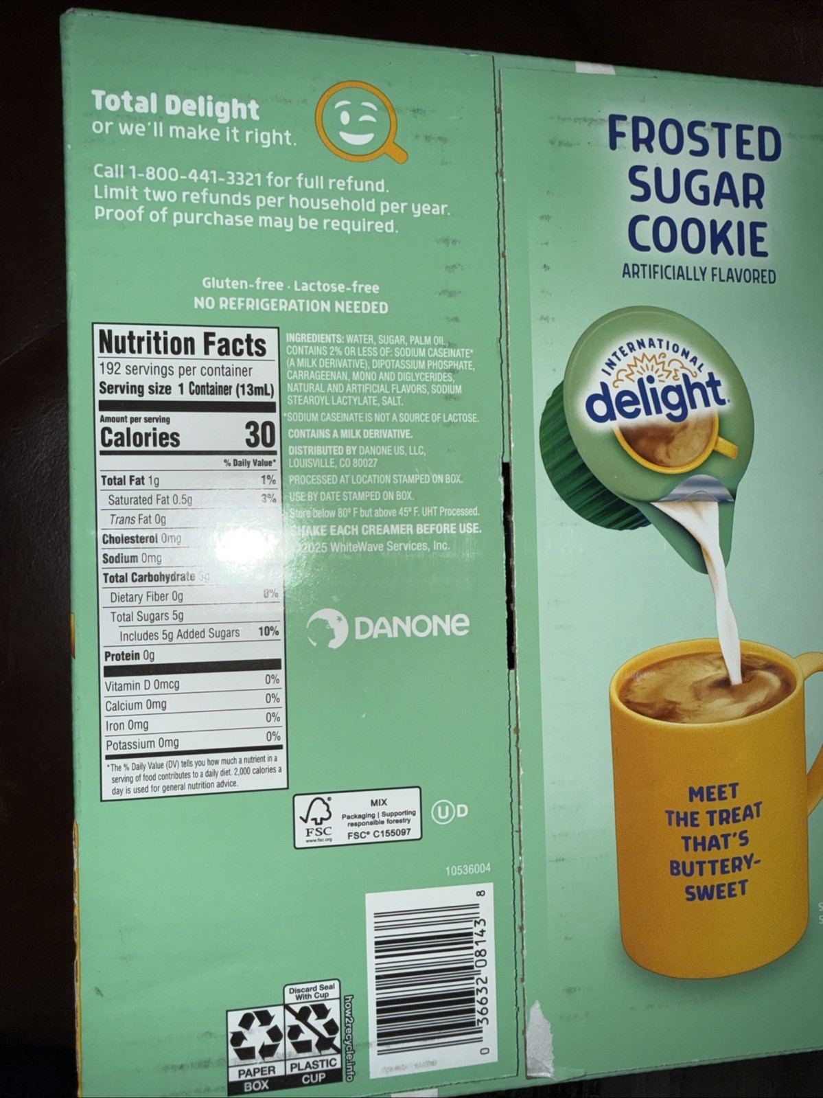 RARE International Delight Frosted Sugar Cookie Coffee Creamer 180 Singles 7/26