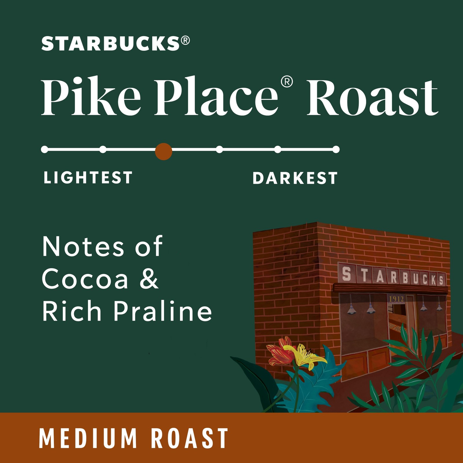 Starbucks Ground Coffee, Medium Roast Hot or 12 Ounce (Pack of 6), Pike Place