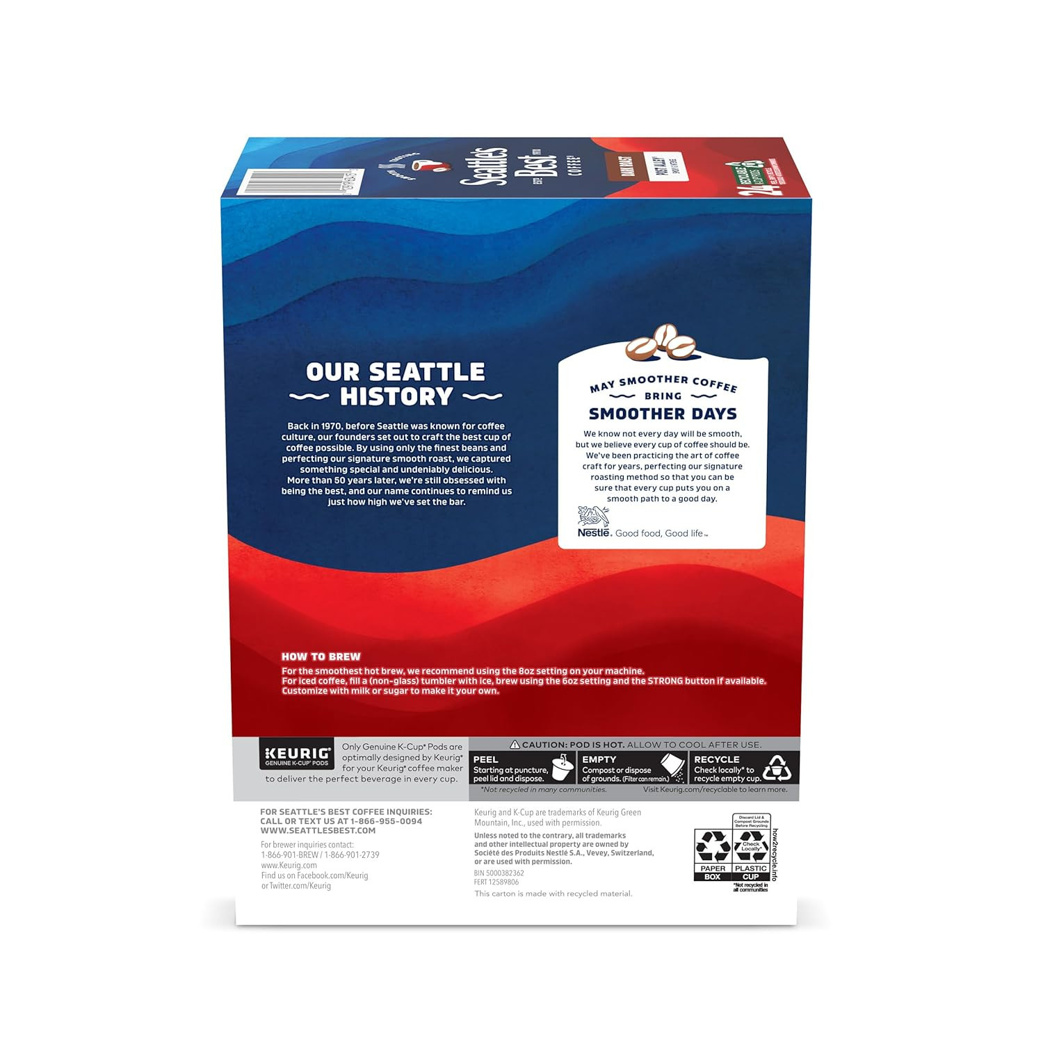 Seattle’S Best Coffee, Dark Roast K-Cup Coffee Pods, Post Alley, 100% Arabica, 4