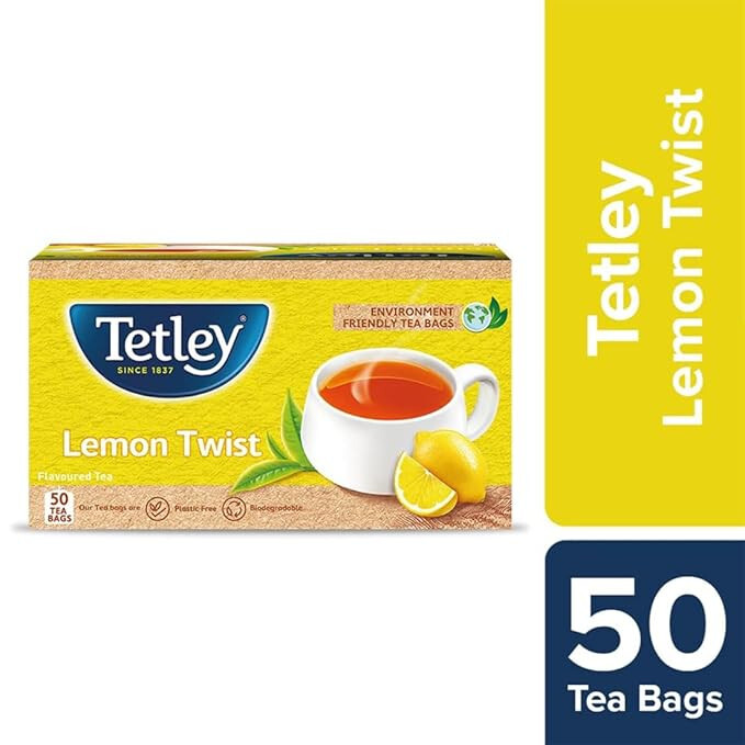 Tetley | Masala Chai With Natural Flavour | Black Tea | 50 Tea Bags, 100 Grams