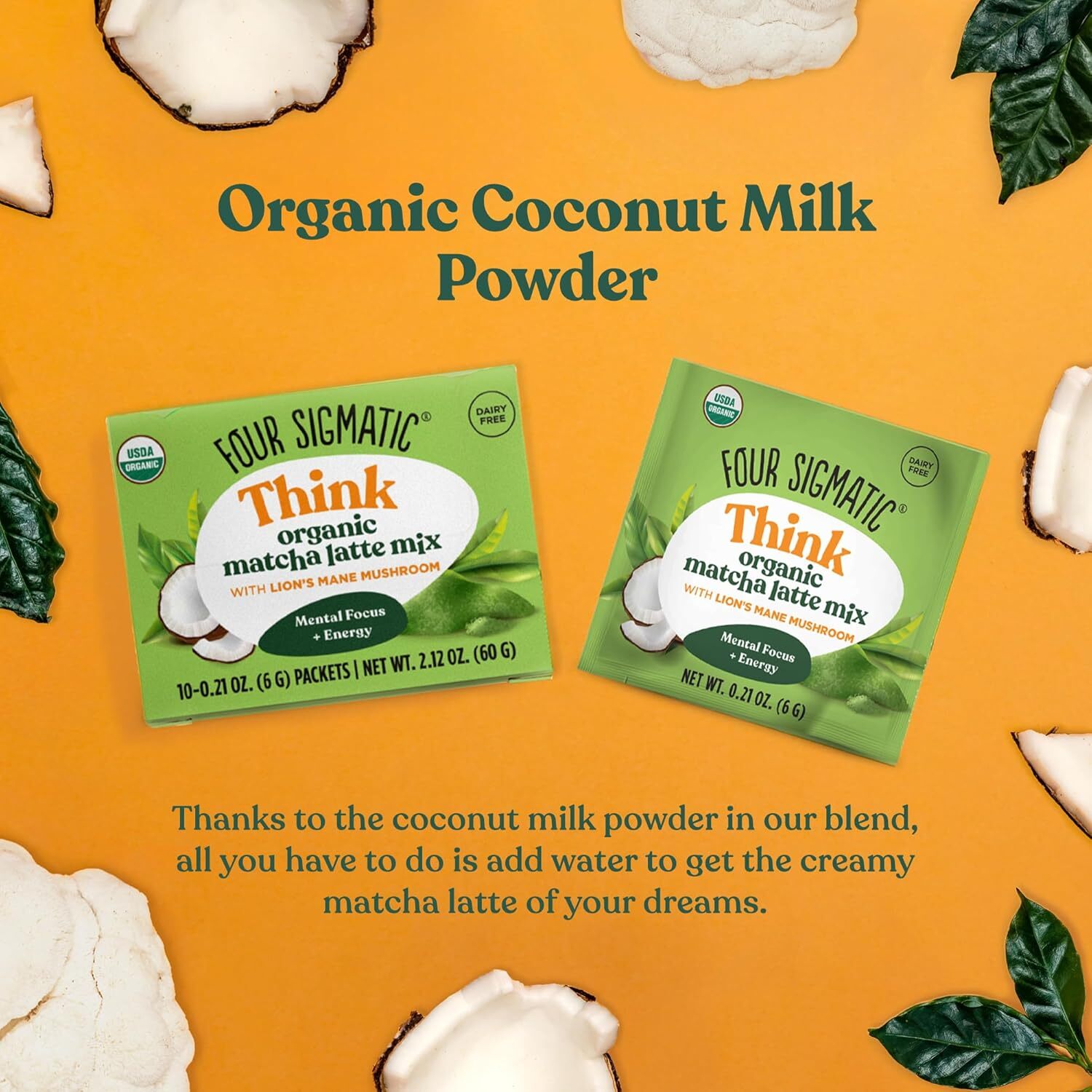 Four Sigmatic Organic Matcha Latte Lions Mane 1 Each 10 ct