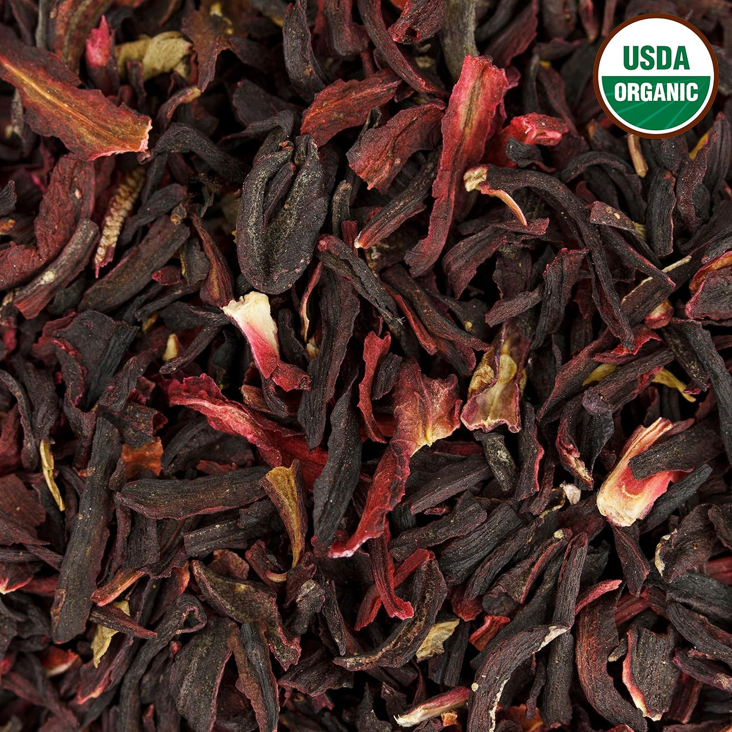 Hibiscus Tea 1LB (16Oz) 100% CERTIFIED Organic Hibiscus Flowers Herbal Tea (CUT&