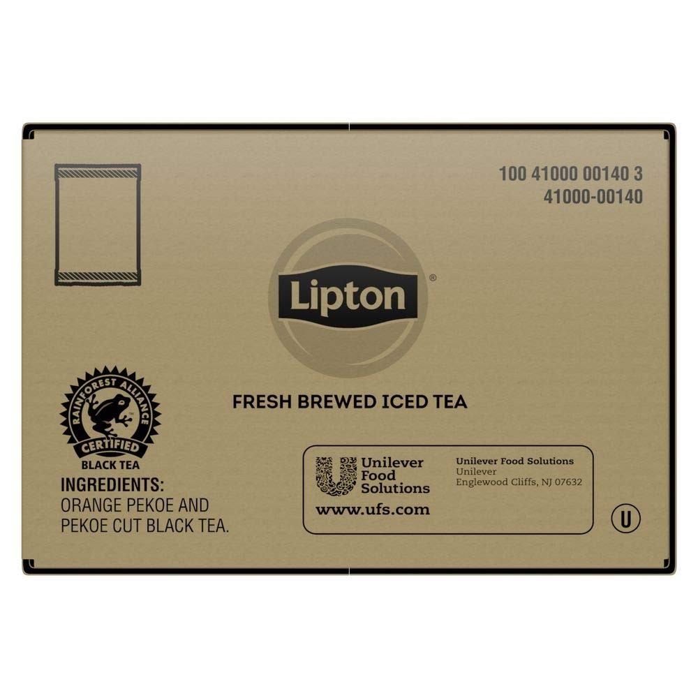 Bulk Lipton Black Tea Bags Unsweetened – 3 Gallon Yield, 24 Count, High Caffeine