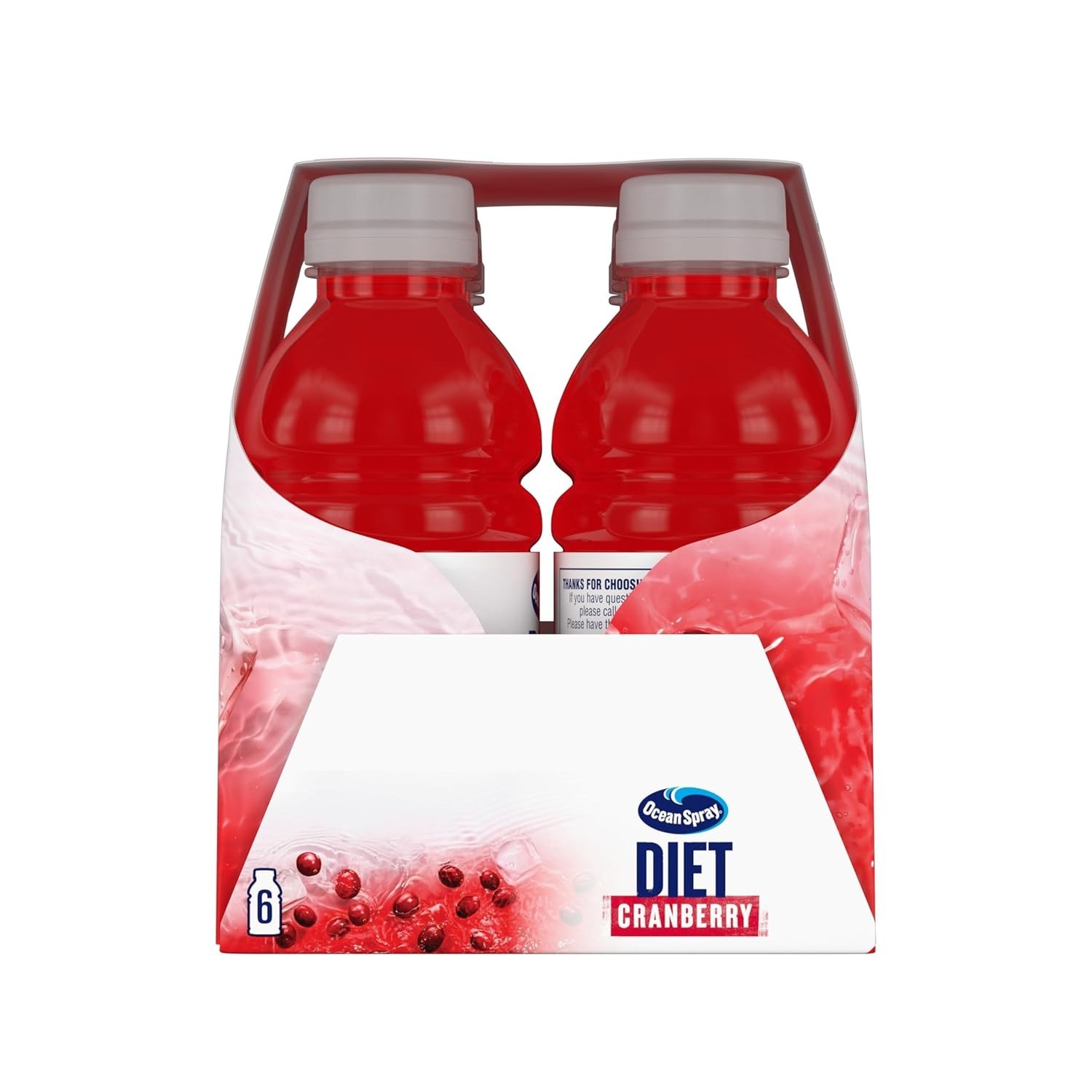 Diet Cranberry Juice Drink Pack of 6 – 10 Fl Oz Bottles, Guilt-Free Refreshment