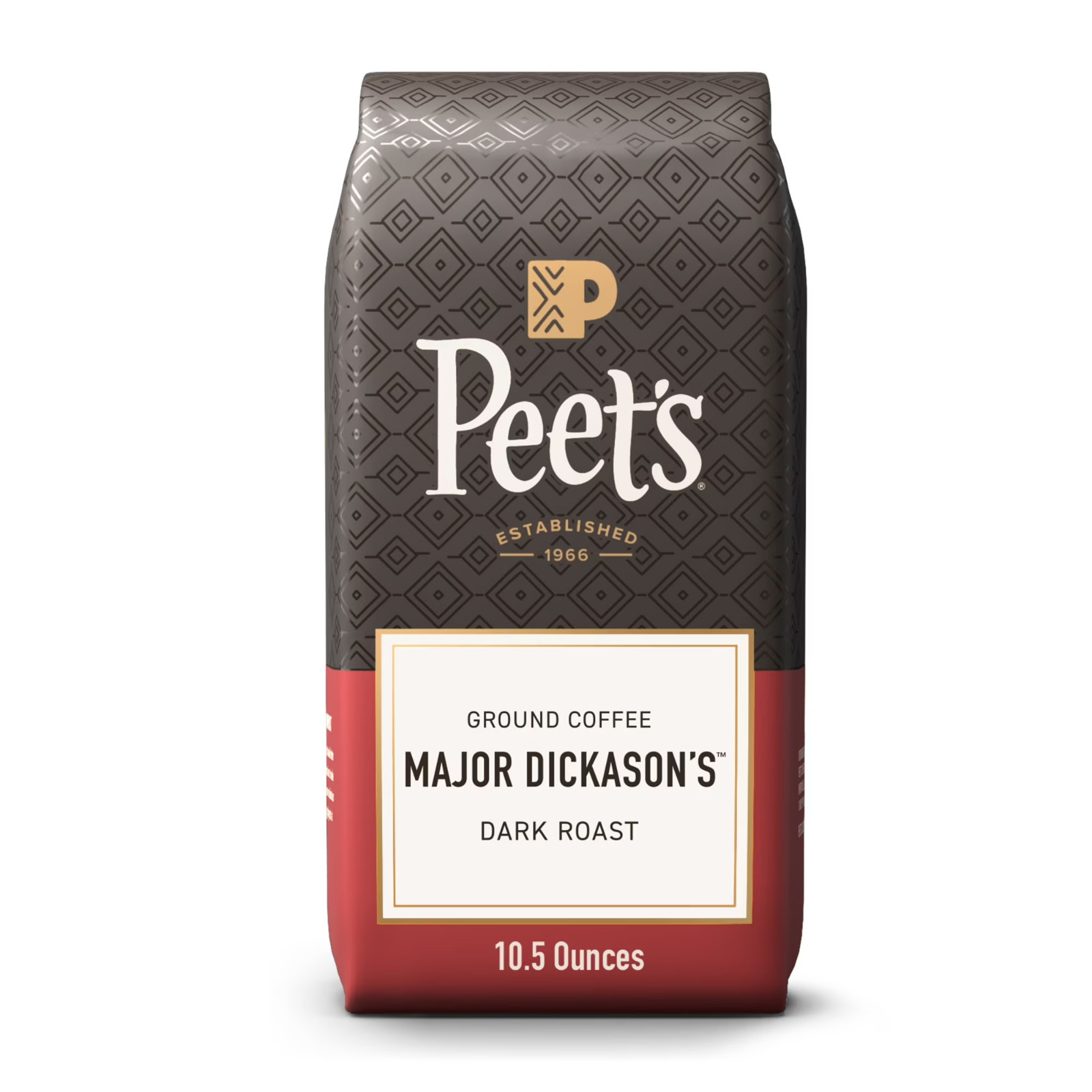 Peet’s Coffee Major Dickason’s Blend Premium Dark Roast Ground Coffee, Arabica,