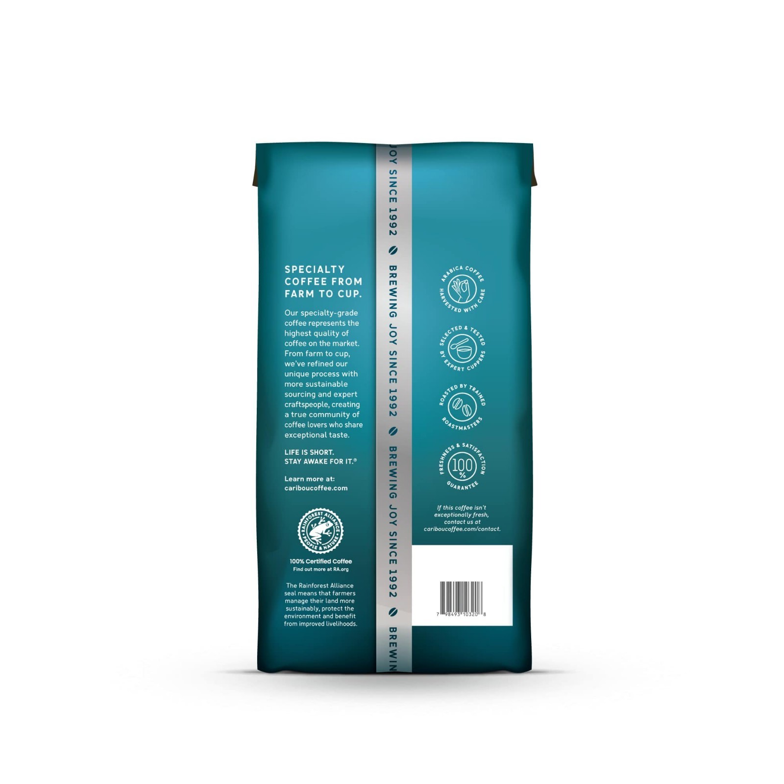 Caribou Coffee Caribou Blend Premium Medium Roast Whole Bean Coffee, 12oz