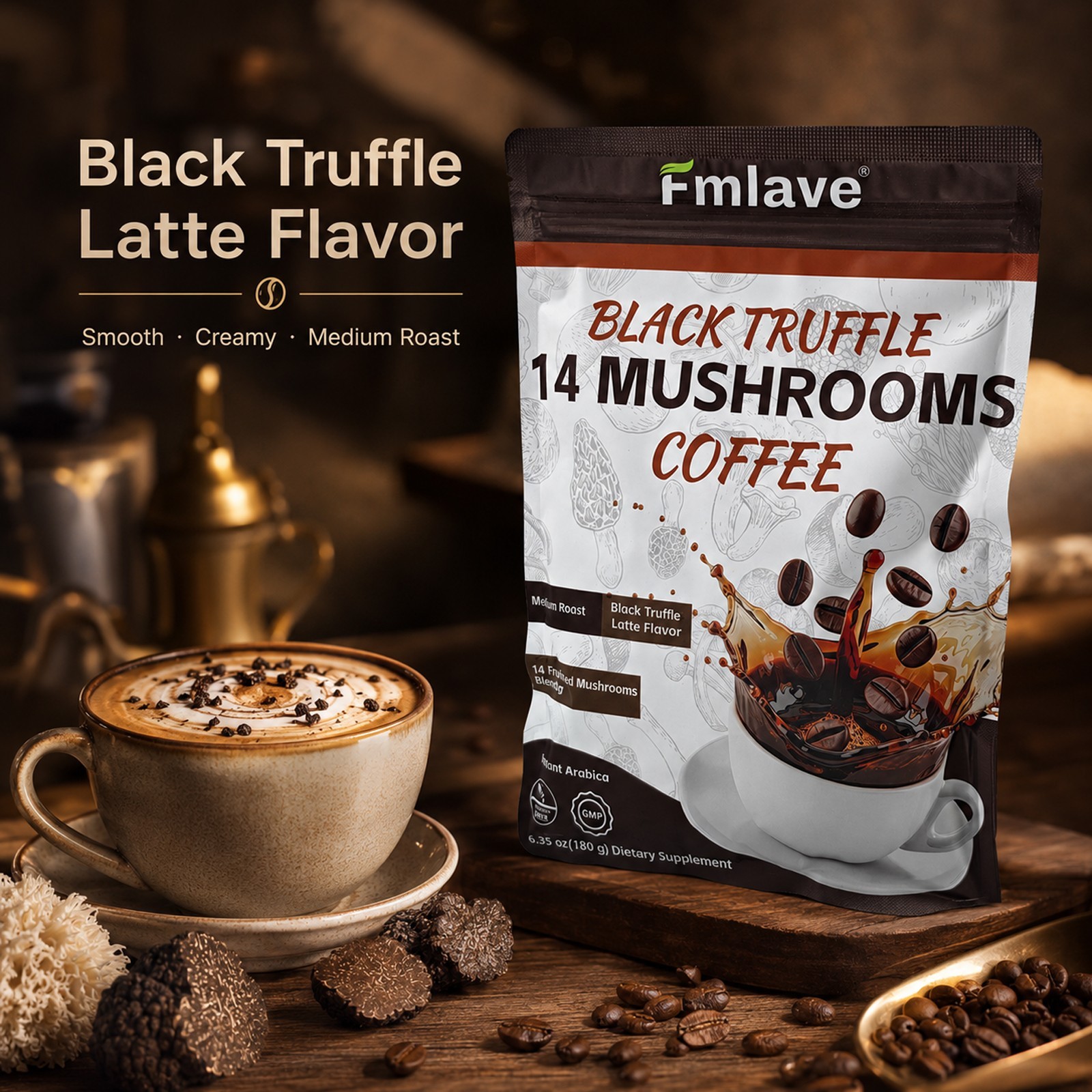 5pack 14-in-1 Organic Mushroom Coffee 100% Authentic US FREE SHIPPING 90 Serving