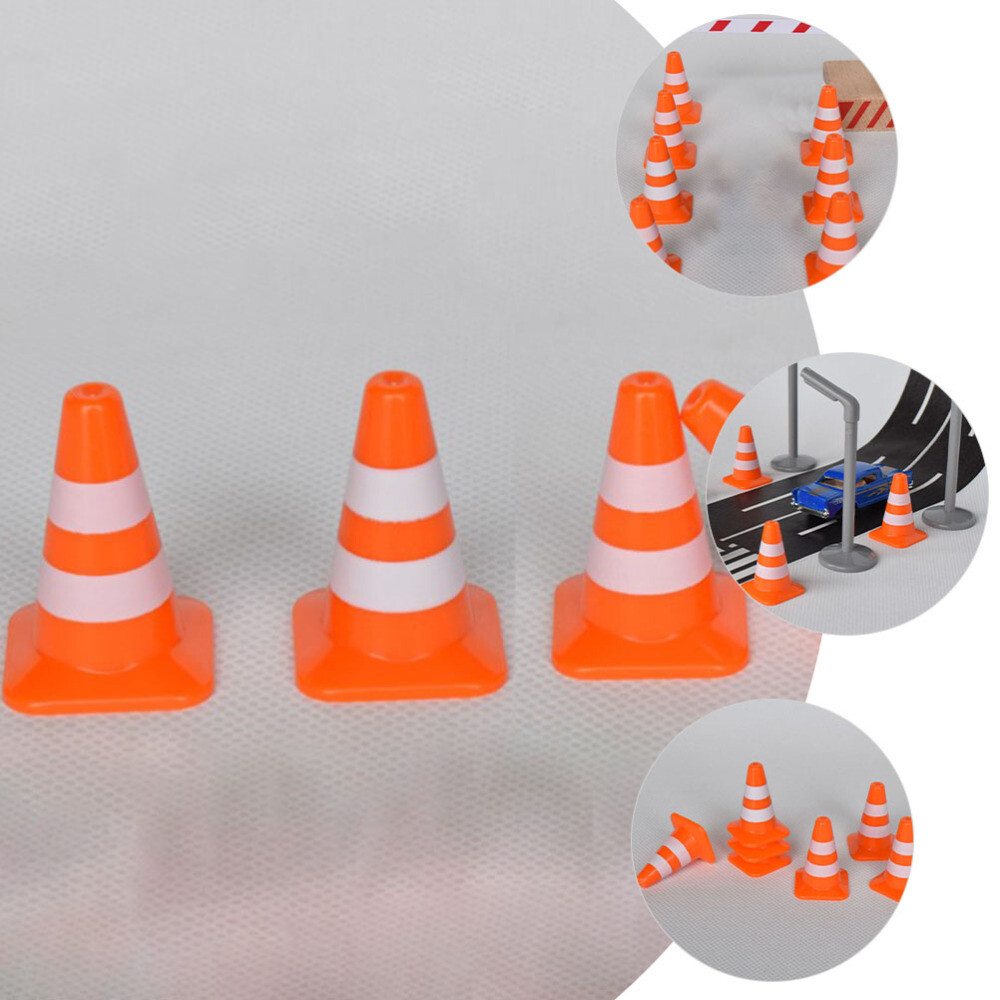 7x Traffic Cones Model Traffic Road Cones Construction Toys Model Traffic Signs