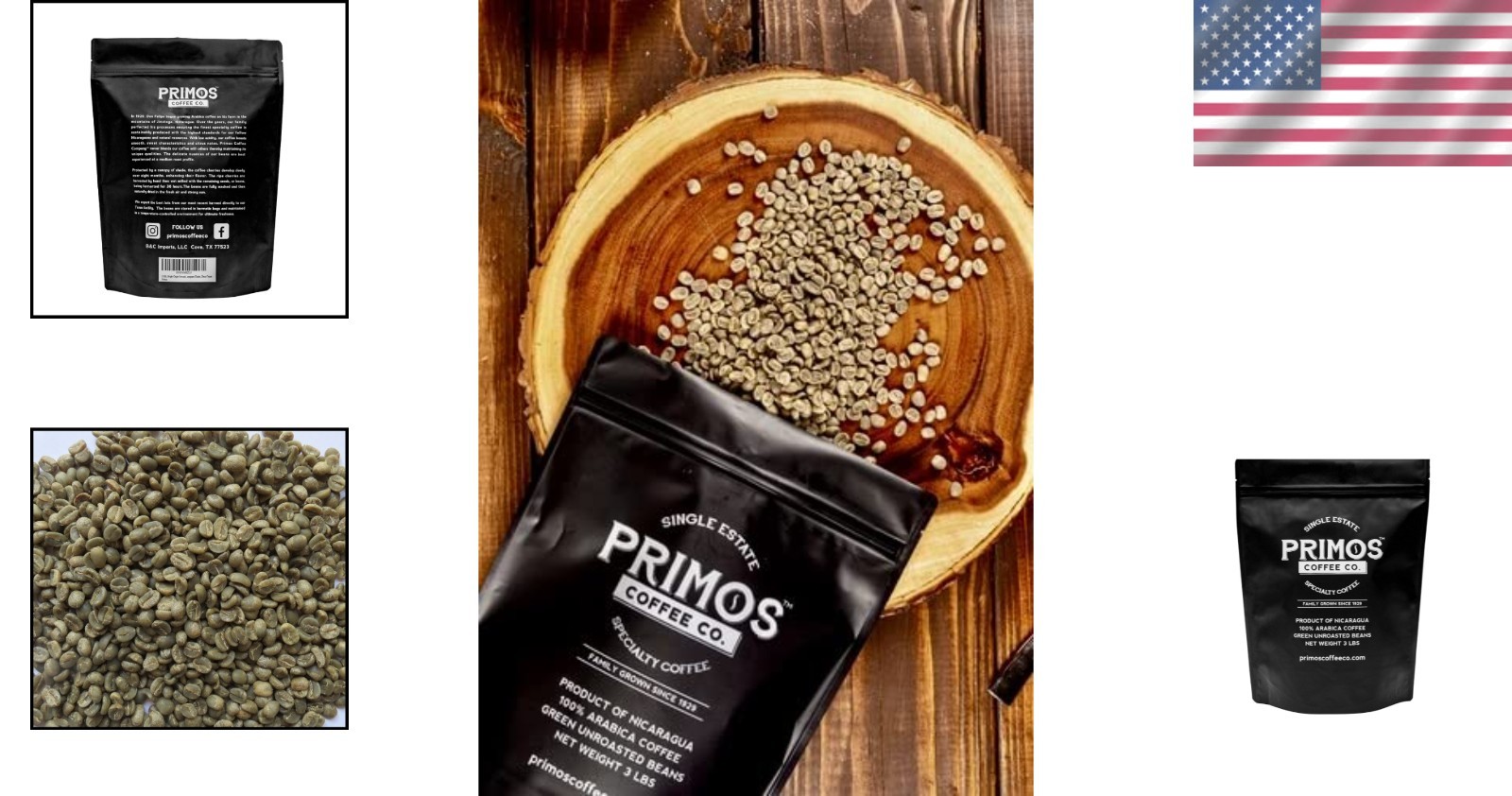 3 Lb Primos Specialty Green Arabica Coffee – Hand-Picked Caturra Variety