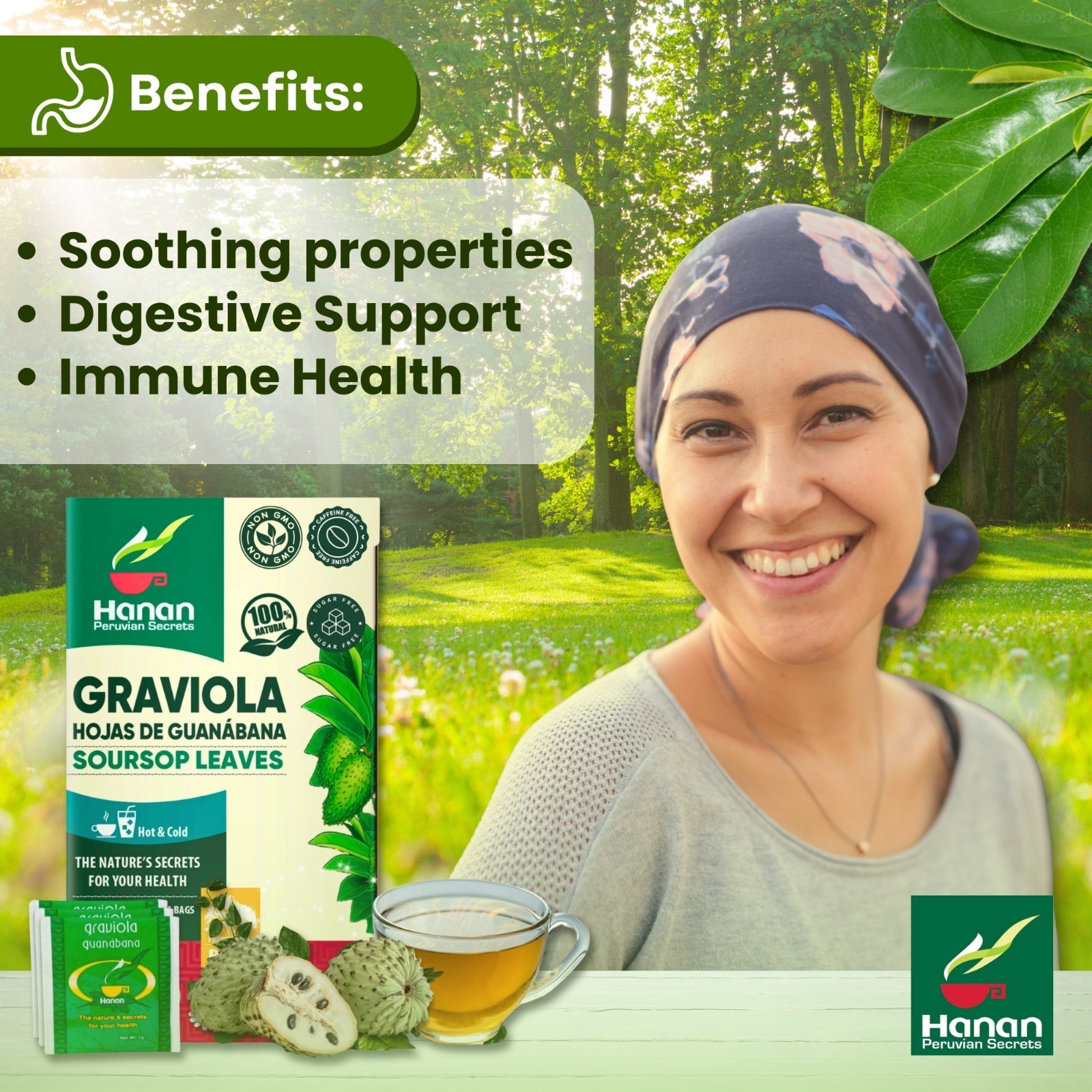 Soursop Tea Bags 100% Natural Hojas de Guanabana Leaves Graviola Tea from Peru