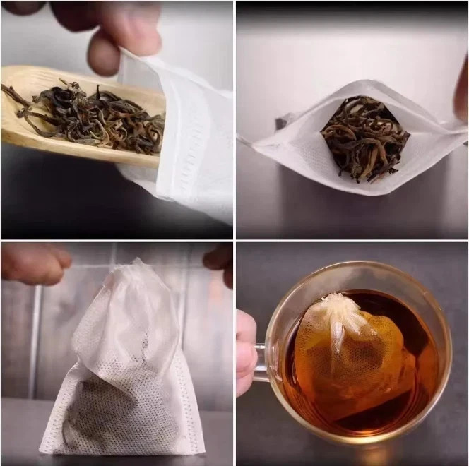 400-100 Disposable Tea Bag Empty Drawstring Filter Paper for Loose Leaf