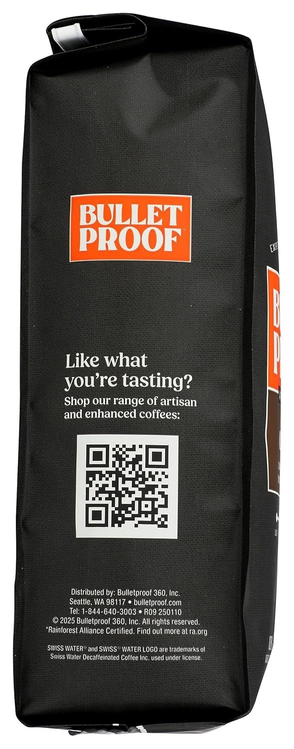 Bulletproof Original Medium Roast Whole Bean Decaf Coffee, Clean Coffee Tested f