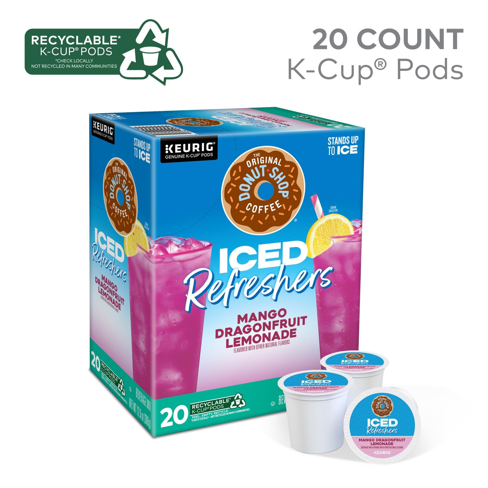 The Original Donut Shop Iced Refreshers, Mango 20 Count (Pack of 1)