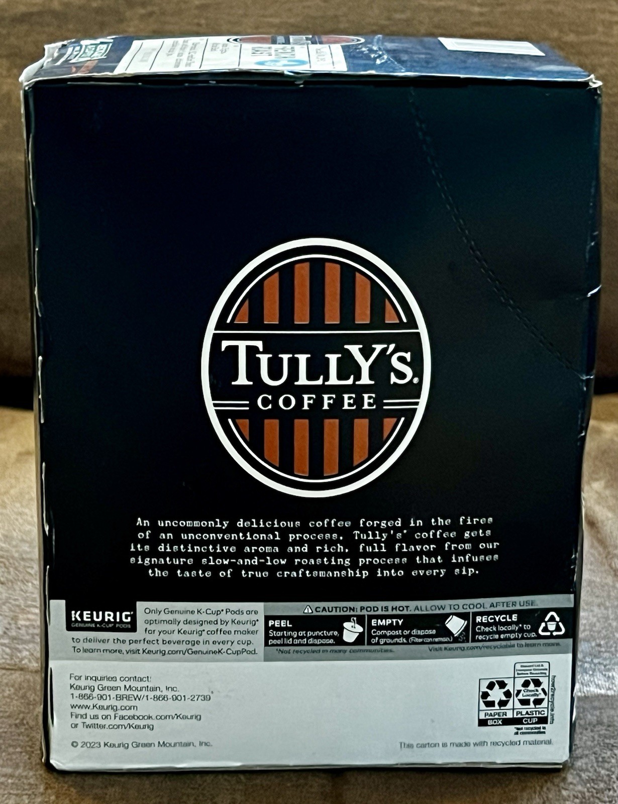 TULLY’S COFFEE FRENCH ROAST Box of 24 Coffee K-Cup Pods best by 01 Jan 2027 l👀k