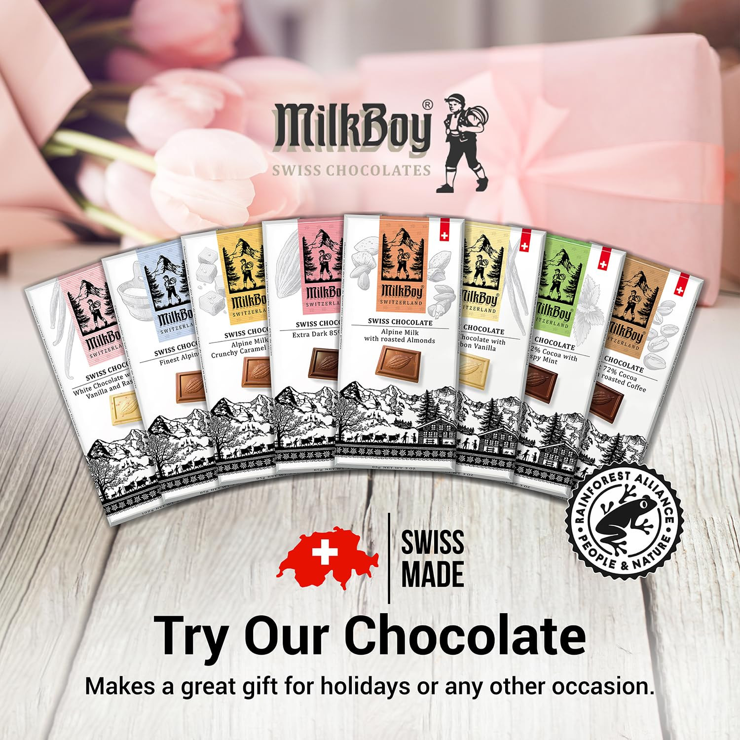 Milkboy Dairy Free Hot Chocolate Mix – Gluten Free Swiss Cocoa Drink Powder, Veg