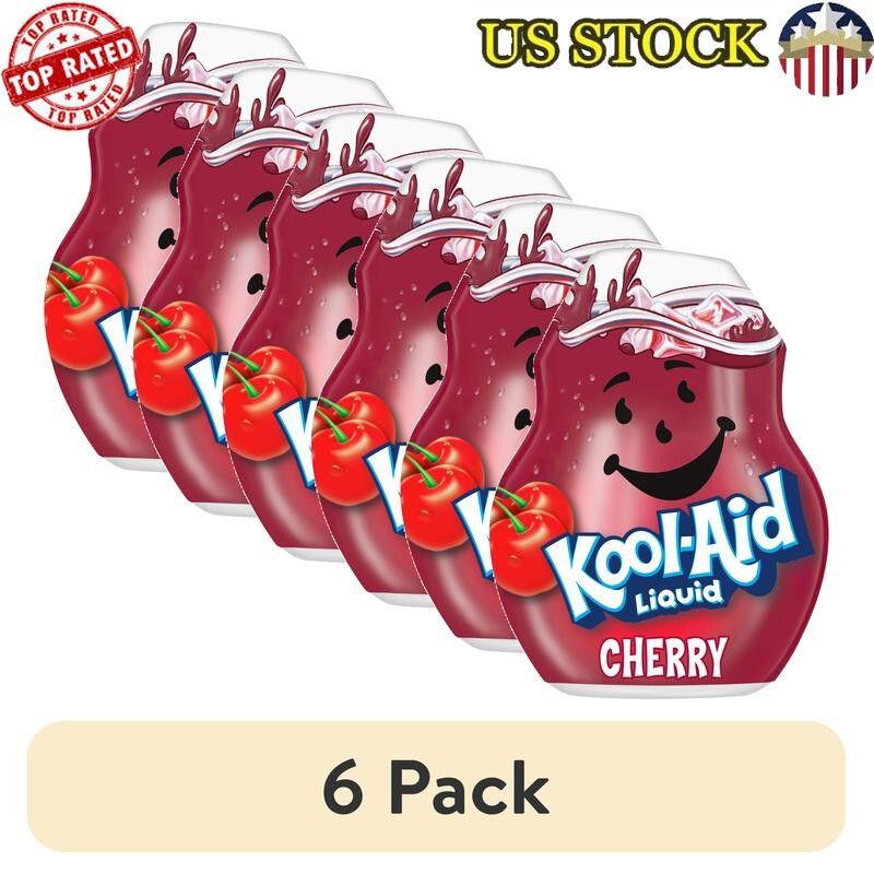 Sugar Free Cherry Drink Mix Liquid Concentrate 6 Pack Portable Hydration New