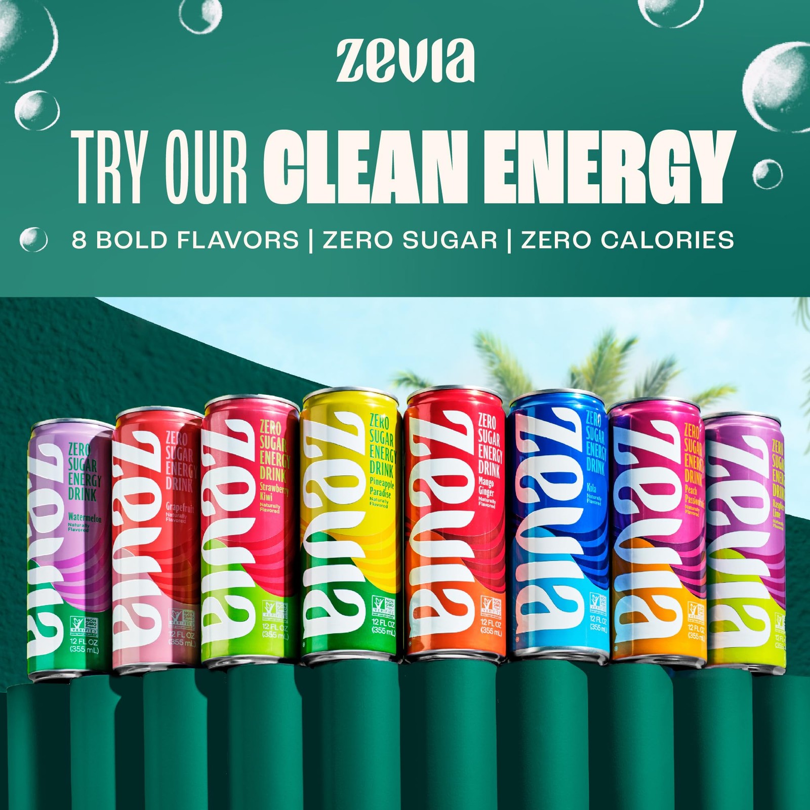 Zevia Zero Sugar Soda, Mountain Zevia, 12 oz Cans (24-Pack) Naturally Sweetened