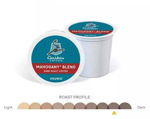 Caribou Coffee Mahogany Blend Coffee, Dark roast, 96ct. Free Shipping