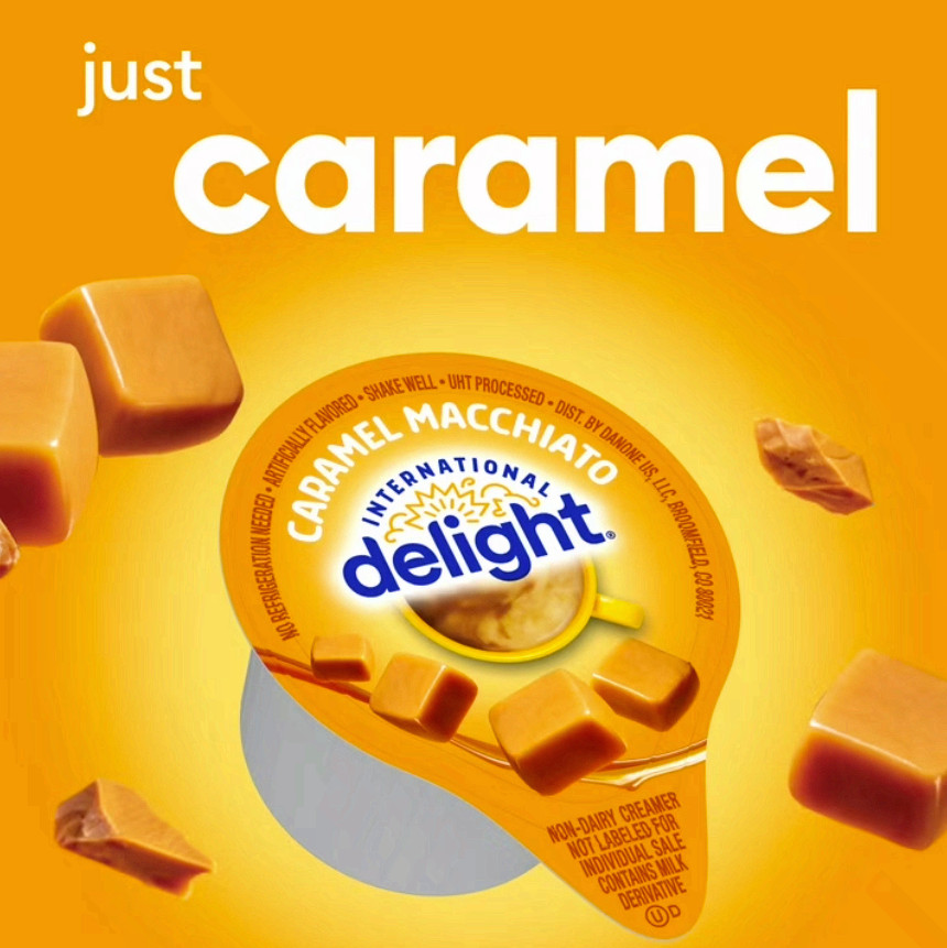(12 pack) International Delight Caramel Macchiato Coffee Creamer Singles, 0.44oz