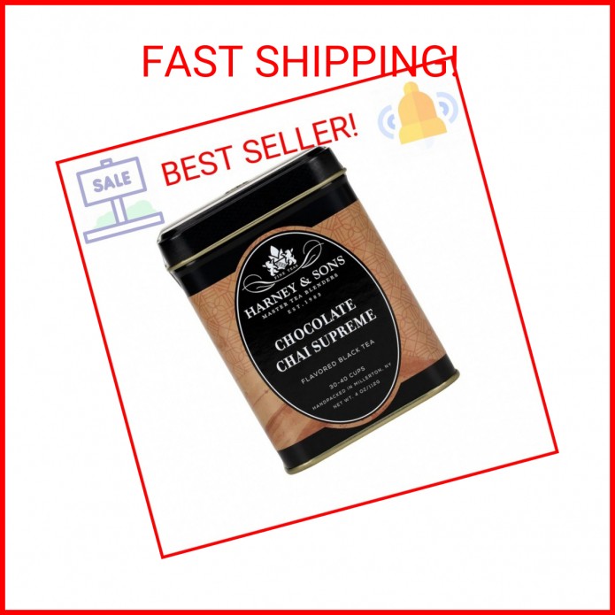 Harney & Sons Chocolate Chai Supreme, Loose Tea, 4 ounce