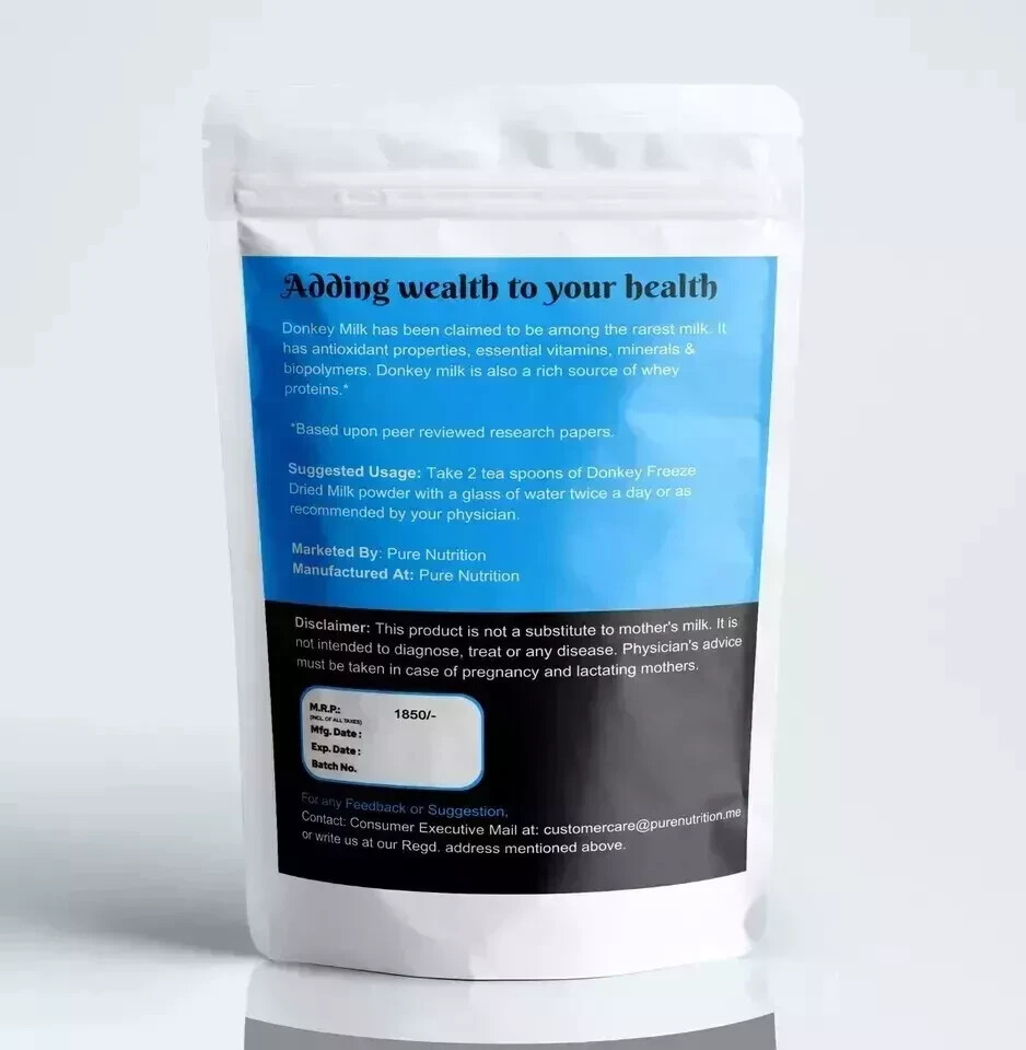 Pack of 2 – 100% NATURAL DONKEY FREEZE DRIED MILK POWDER 100GM (3.5 Oz)