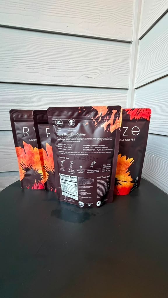 4Pack Ryze mushroom coffee. 6.35 oz -30 servings each (120 servings total)