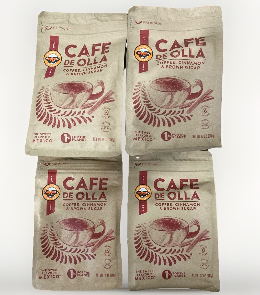 Café De Olla La Monarca Bakery 12oz (Pack of 4) Coffee Cinnamon Brown Sugar 113h