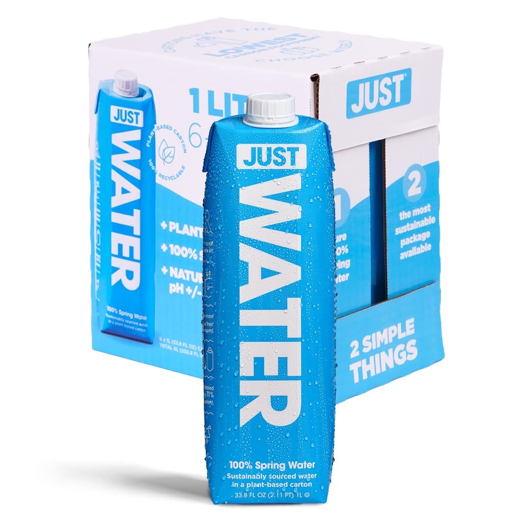 New 1L 33.8 Fl Oz Spring Water 6 Pack Alkaline 8.0 pH BPA Free