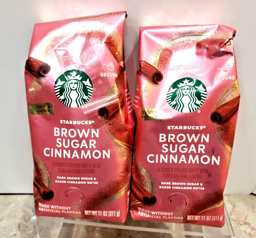 Starbucks 2 Bags Brown Sugar Cinnamon Limited Edition Ground Coffee 11oz BBD6/26