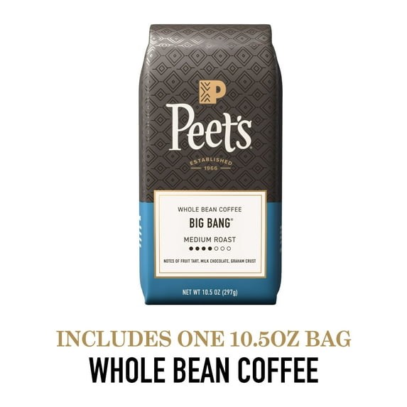 Peet’s Coffee Big Bang Premium Medium Roast Ground Coffee, Arabica, 10.5 oz.