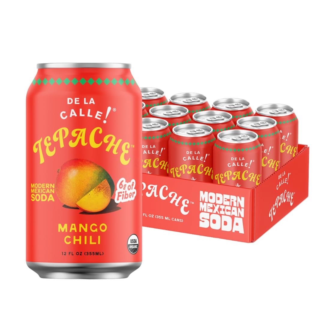 De La Calle Tepache – Mango Chili – Modern 12 Fl Oz (Pack of 12), Clear