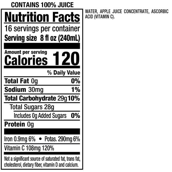 Mott’s 100% Juice Original Apple Juice, 1 Gal, Bottle