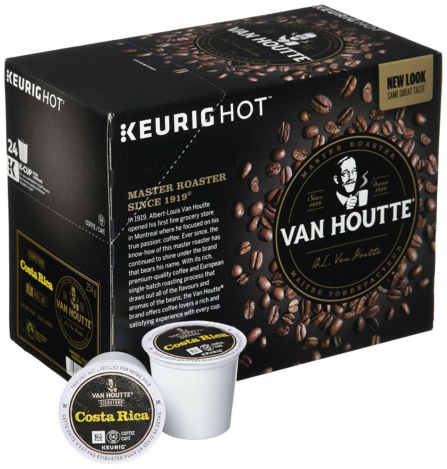 Van Houtte Costa Rica Coffee 24 to 144 Keurig K cups Pick Any Size FREE SHIPPING